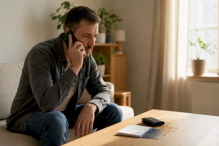 Rankoje laikomas telefonas, kuriuo skambinama norint užsisakyti vietą