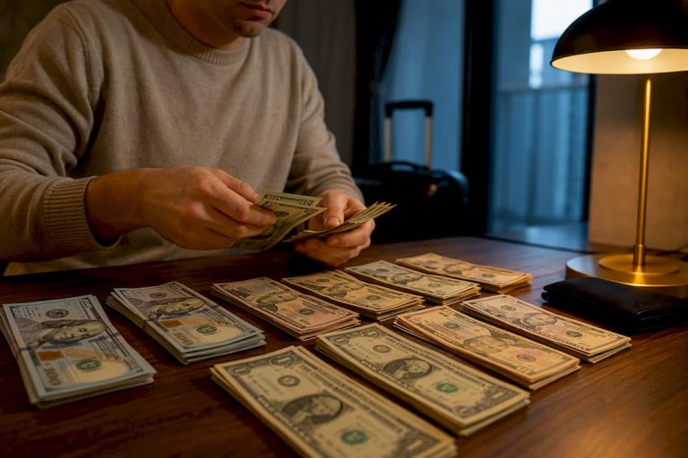 Rankos tvarko mažo nominalo JAV dolerių banknotus