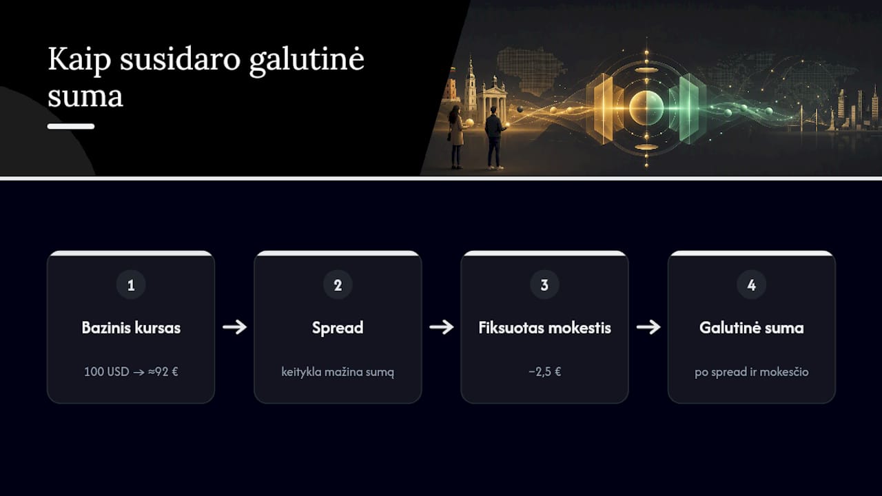 Dolerio keitimo kainos sudedamosios dalys