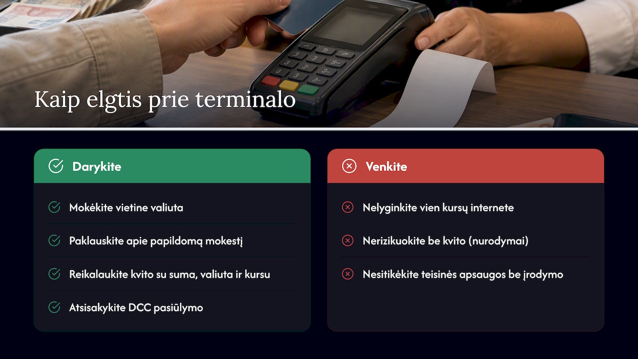Ką iš tiesų reiškia atsargumas prie terminalo — overview diagram