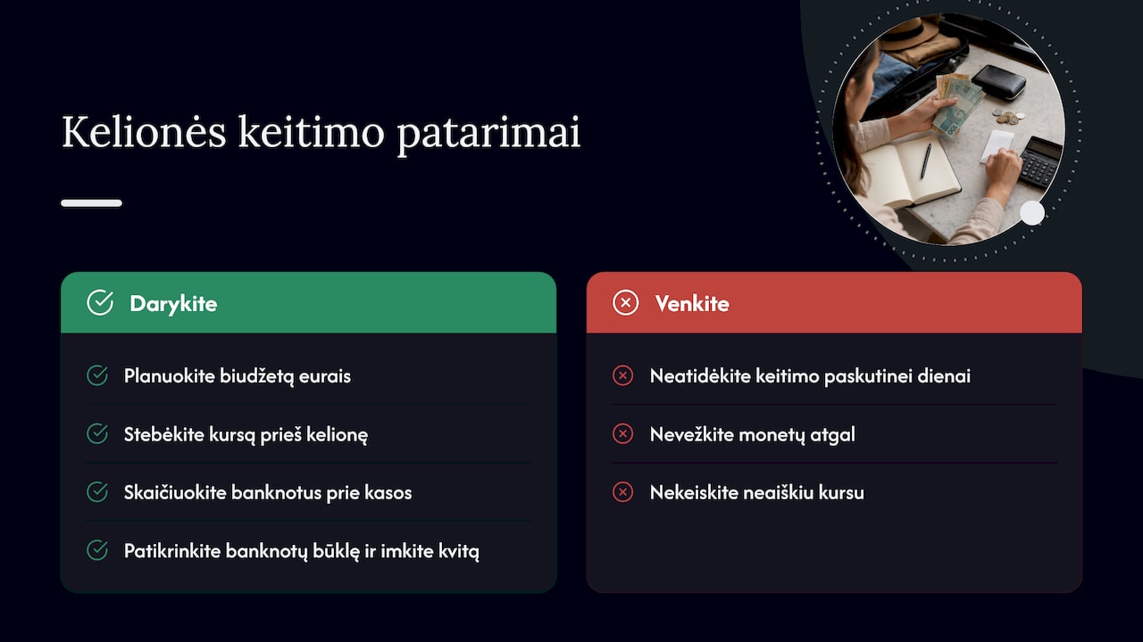 Mūsų požiūris: kaip ruoštis kelionei su realais — overview diagram